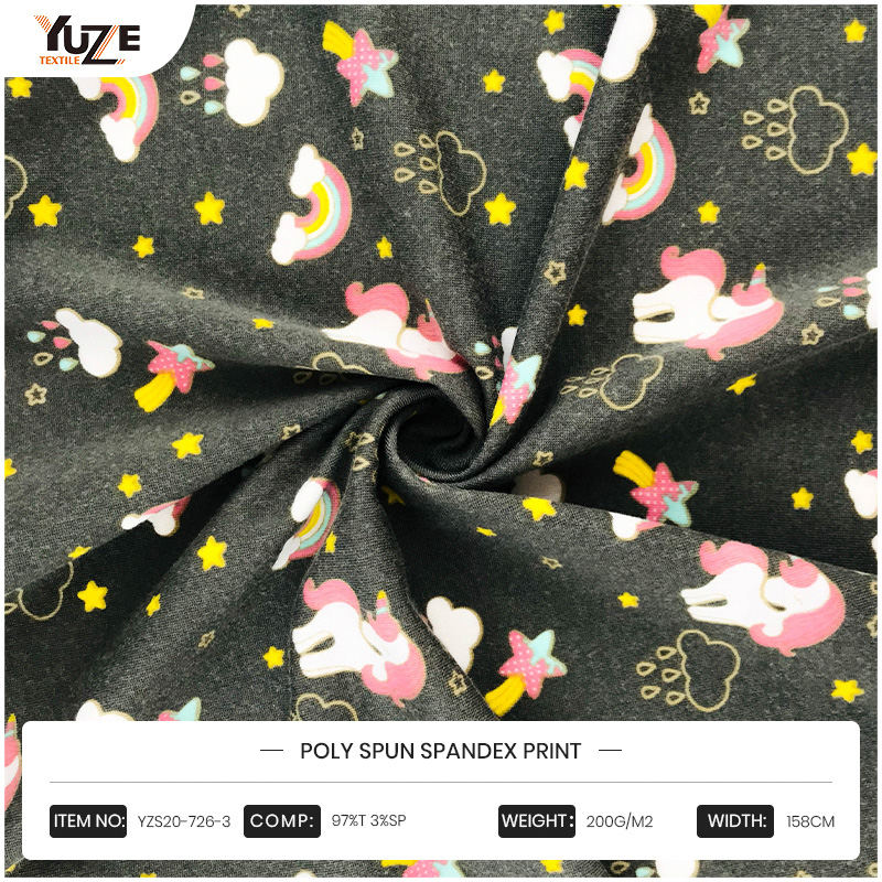 YZS20-726-3 poly spun in spandex in
