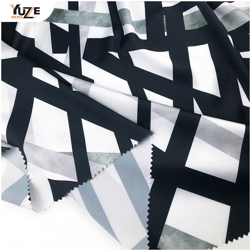 YZW-010636-7 Bản in kỹ thuật số satin Armani