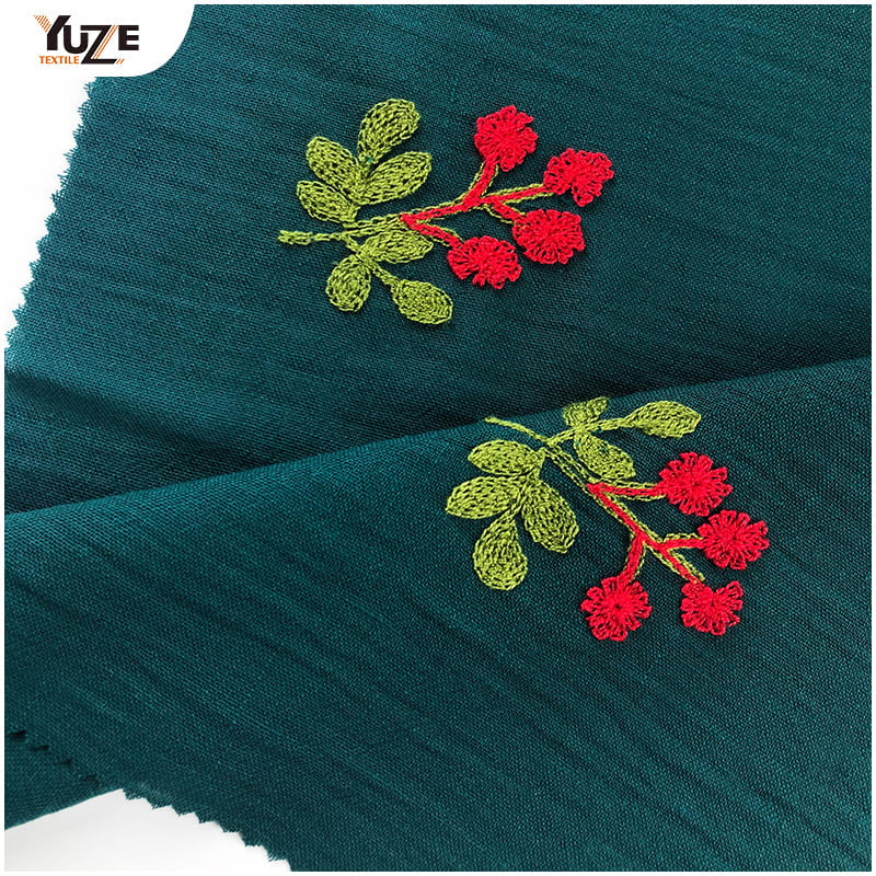 YZW-030066 thêu máy bay phản lực bằng vải lanh nhẹ nhàng