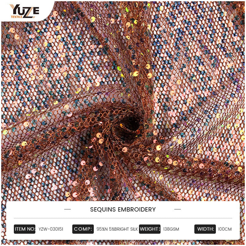 YZW-030151 sequin thêu