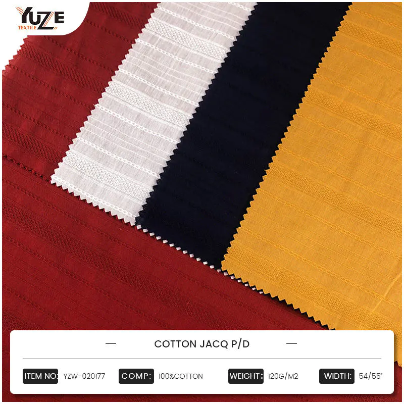 YZW-020177 Cotton Jacq PD Jacquard Technology: Sự hợp nhất hoàn hảo của dệt và nghệ thuật