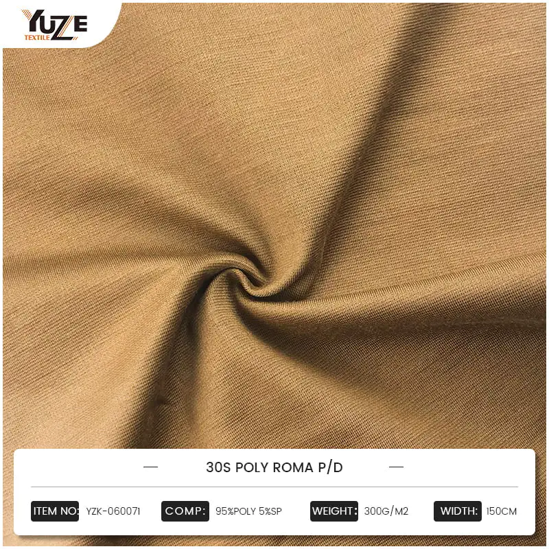 YZK-060071 30S Polyester La Mã P/D: Kết hợp độ bền và sự thoải mái để tạo ra một loại vải cao cấp vừa sành